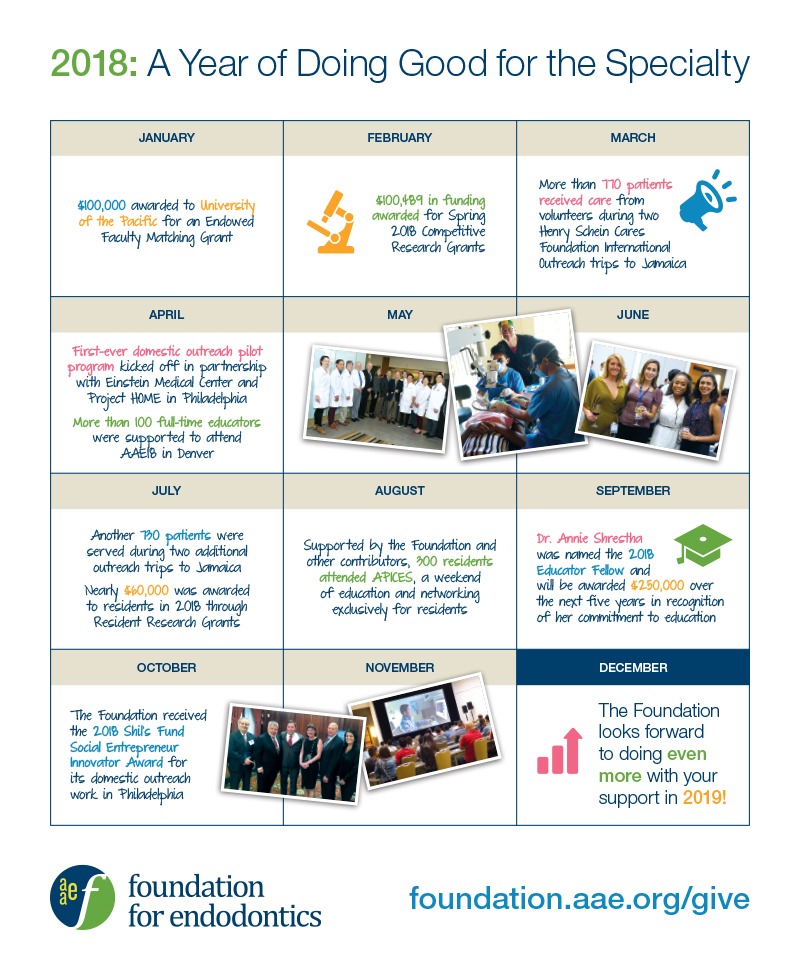Foundation Reflects on Success in 2018 AAE Foundation for Endodontics