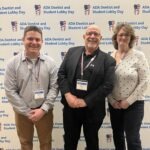 AAE’s Dr. Robert Roda, AED for Advocacy and Professional Affairs Catherine French and AAE’s Advocacy and Professional Affairs Manager Michael Dobrow at the event’s official kick off