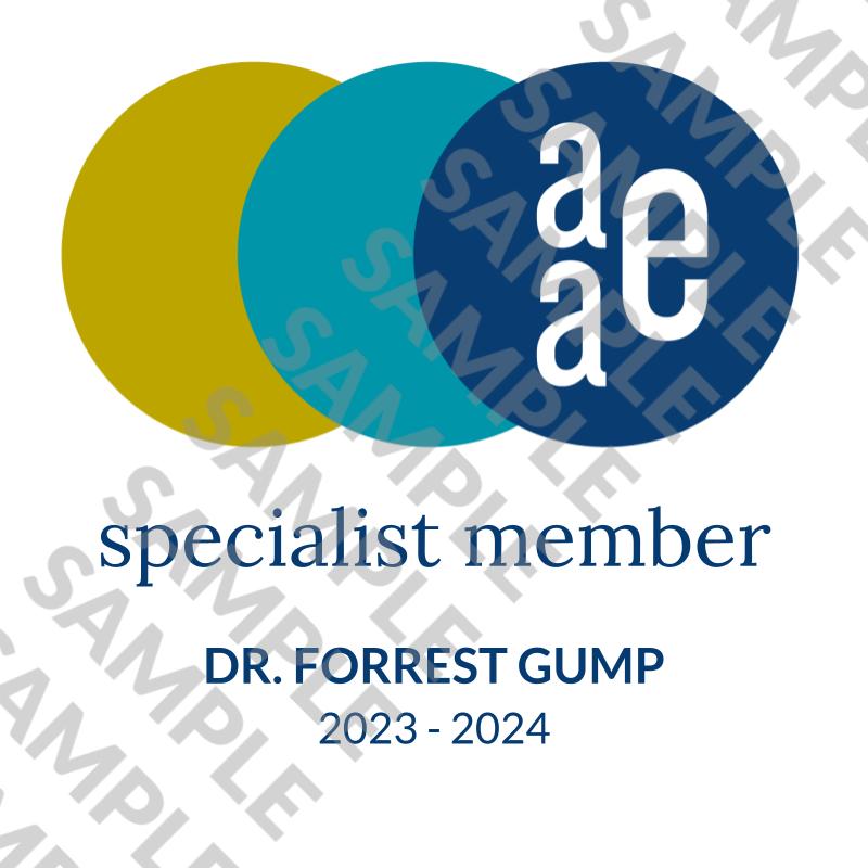 AAE-PersonalizedLogo-Sample A personalized sample AAE logo for a test member to use